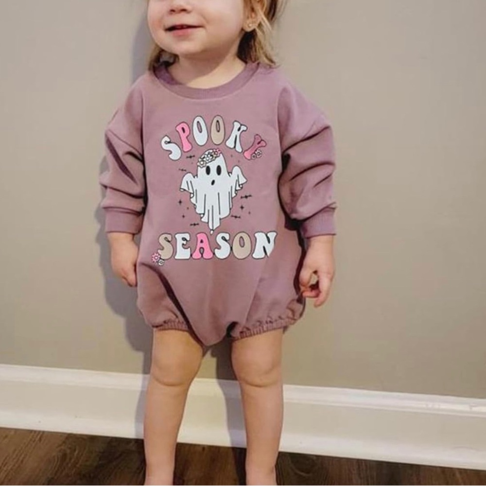 🎃💜Halloween Sweatshirt Romper NEW💜🎃
